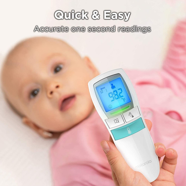 تبسنج و دماسنج کودک موتورولا مدل Non-Contact Baby Forehead-Body, Food or Liquid Temperature