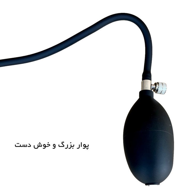 فشارسنج بازویی امسیگ مدل SP05 بدون نیاز به منبع انرژی، دارای پوآر بزرگ XL با فیلتر گرد و غبار، شیر تخلیه پیچی لوکس، کاف کتانی بدون حلقه و گوشی یک پاویونه