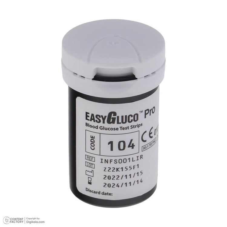 نوار تست قند خون اینفوپیا مدل EASYGLUCO PRO بسته 50 عددی