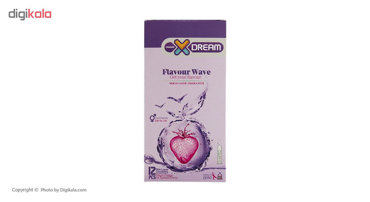 کاندوم ایکس دریم مدل Flavour Wave بسته 12 عددی
