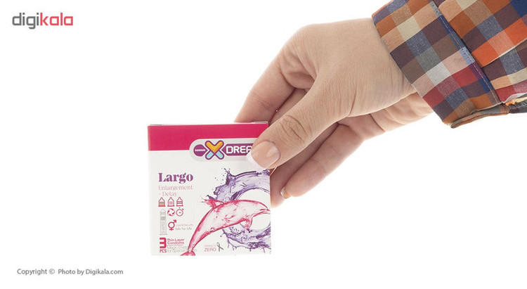 کاندوم ایکس دریم مدل LARGO بسته 3 عددی