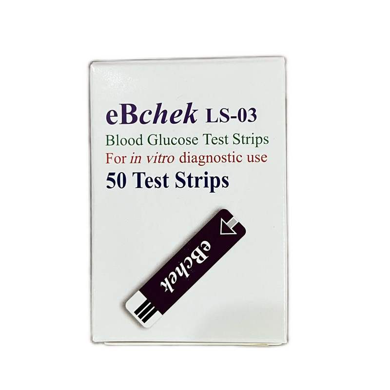 نوار تست قند خون ای بی چک مدل eBcheck بسته 50 عددی