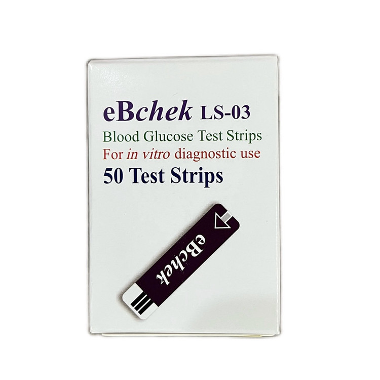 نوار تست قند خون ای بی چک مدل eBcheck بسته 50 عددی