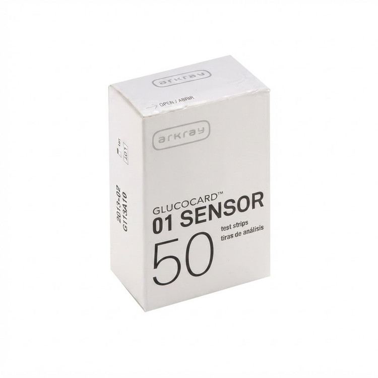 نوار تست قند خون آرکری مدل Glucocard-01 Sensor بسته 50 عددی تاریخ 2028/04